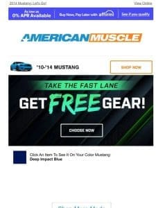 Take the Fast Lane >> FREE Gear