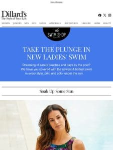 Take the Plunge in New Ladies’ Swim