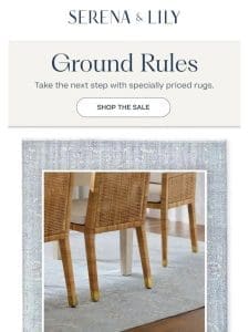 Take the next step: Special pricing on rugs.