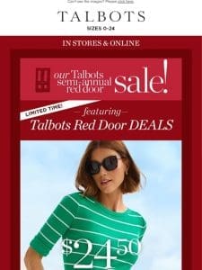 Talbots Red Door DEALS from $24.50
