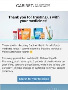 Thanks for Trusting Us With Your Medicine