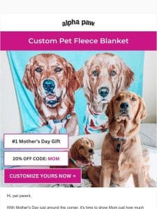 ? The #1 Mother’s Day Gift: Custom Pet Fleece Blankets