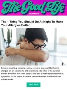 The 1 thing you should do at night to make your allergies better