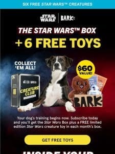 The 4th is with you. So are 6 FREE Star Wars?toys.