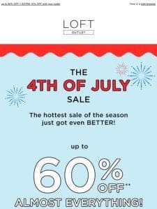 The 4th of July Sale just got even BETTER!