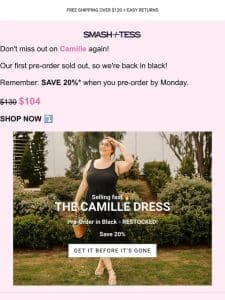 The Camille Dress is Back on Pre-Order!