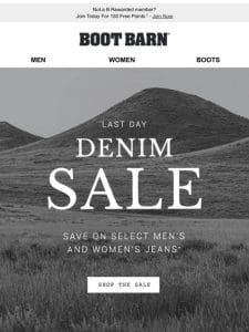 The Denim Sale Ends Today