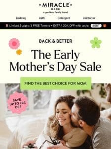 ?The Early Mother’s Day Sale is back!