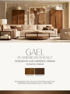 The Gael Collection in American Walnut. In Stock & Ready to Ship.