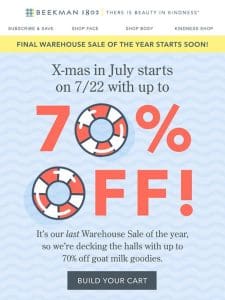 The Last Warehouse Sale of the Year is Coming Soon!