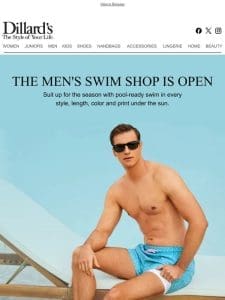 The Men’s Swim Shop is Open