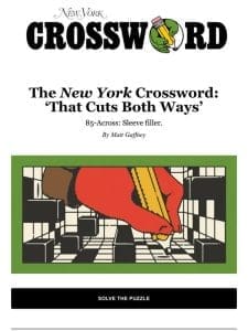 The New York Crossword: ‘That Cuts Both Ways’
