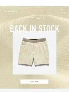 The Set Short Is Back