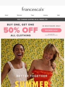 The Summer of Sets + BOGO 50% Off Clothing