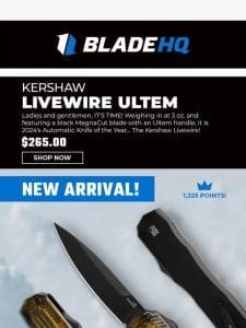 The Ultem Kershaw Livewire is finally here!