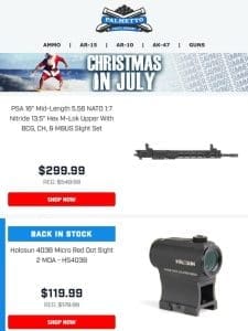 The Weekend’s Ending， But These Christmas In July Deals Aren’t! | Holosun 403B Red Dots $119.99