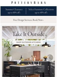 The outdoor kitchen: Up to 30% off