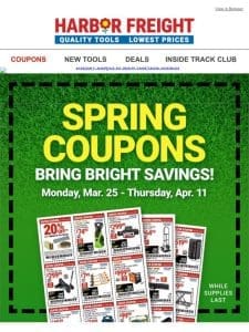 They’re Here! The First COUPON DEALS of Spring!