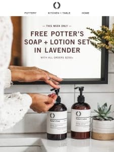 This Week Only: Free Potter’s Gift with Purchase