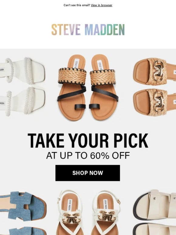 Three Words: Sandals. On. Sale.