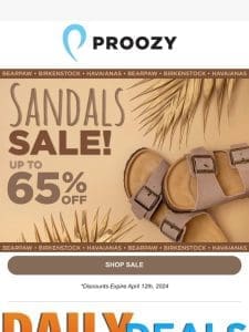 Time for new sandals! ? – Up to 65% off!