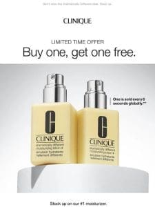 Time is running out! Buy our #1 moisturizer， get one free