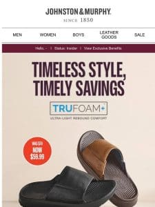 Timeless Style， Timely Savings