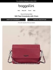 Today ? $40 Flap Crossbody with Chain