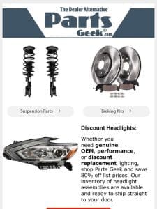 (Today) New Parts + Up To 80% Off MSRP