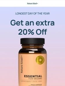 Today Only: Extra 20% off ☀️