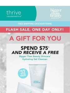 Today Only! Free Cleanser and Free Shipping