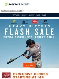 Today Only: Up To 50% Off Baseball’s Top-Selling Brands!