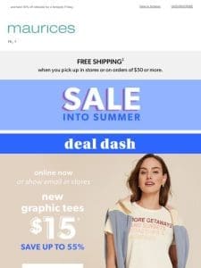 Today’s DEAL DASH: graphic tees for just $15 ?