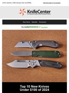 Top 10 New Knives Under $100 of 2024