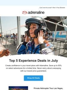 Top Adventure Deals this July