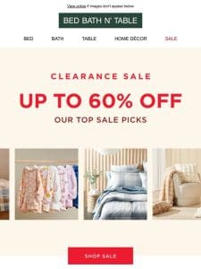 Top Picks   Up to 60% off Clearance Sale