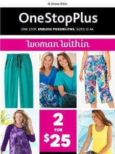 Top Rated Pants & Tops are 2 for $25