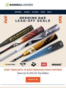 Top-Selling Bats Reduced Even Further! Save Up To 24%!