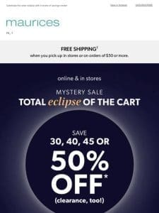 Total ECLIPSE of the cart ??? MYSTERY SALE!