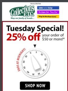 Treat Yourself Tuesday: Save 25% Today!