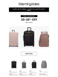 Tumi: 20-30% off