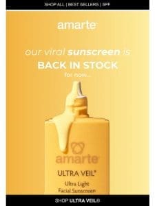 ULTRA VEIL?: Back in stock!