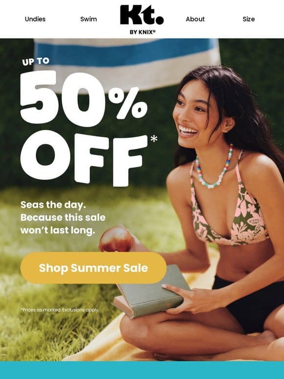 ? UP TO 50% OFF SWIM ?