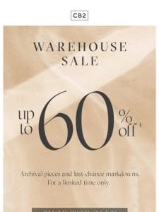 UP TO 60% OFF