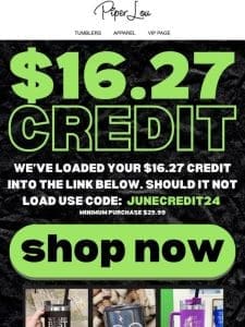 UPDATE: Your JUNE store credit is expiring TONIGHT.