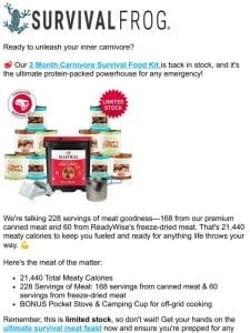 Ultimate Carnivore Survival Kit ?