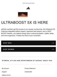 Ultraboost 5X Hits the Ground Running