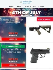 Unbeatable 4th Of July Deal On Ruger Max-9 9mm 10rd Pistols For Only $199.99!