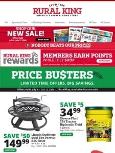 Unbeatable Price Busters: Save Big on Fire Pits， Tractor Fluid， Horse Feed， WD-40 & More!