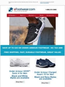 Under Armour Footwear & Backpacks – Prices to sell!